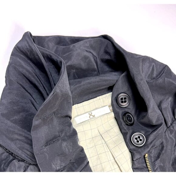 Mike & Chris Jacket Fitted Cropped Black Zip-Up – Size Small – Casual/Edgy - Picture 2 of 5